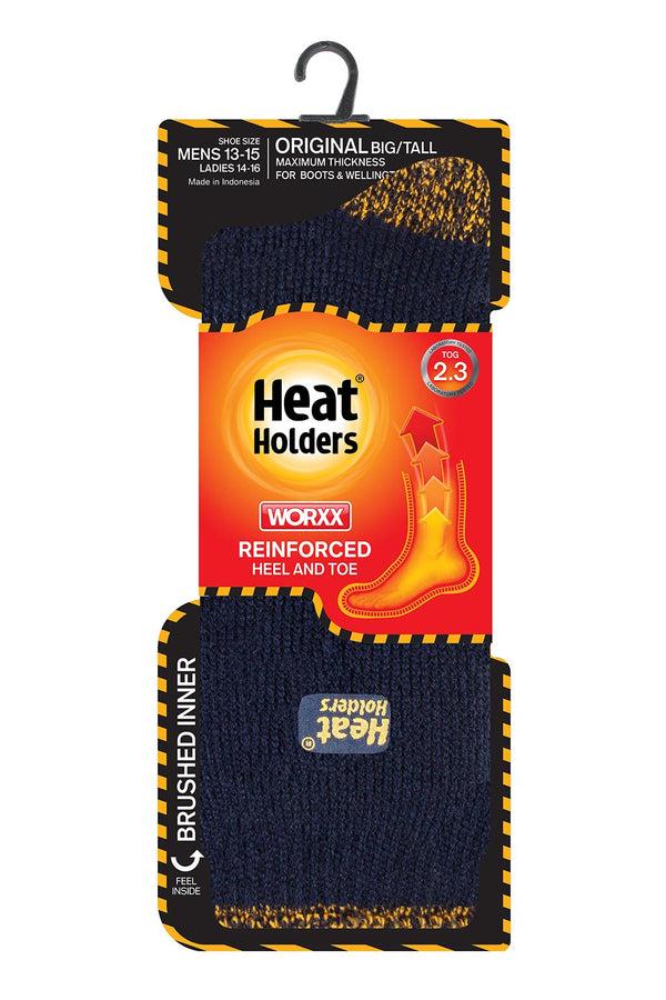 heat holders Heat Holders Worxx® Men's Big/Tall Socks Navy/Yellow