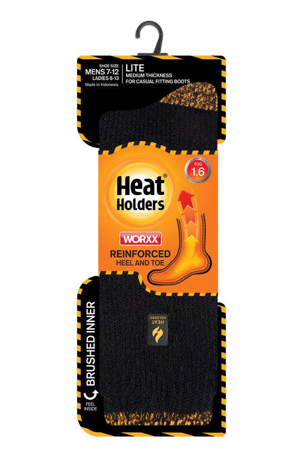 heat holders Heat Holders Worxx® Men's LITE™ Socks Charcoal/Yellow