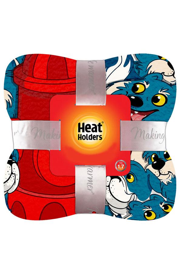 Heat Holders Hero Worship Dog Print Personal-Sized Throw Matcha