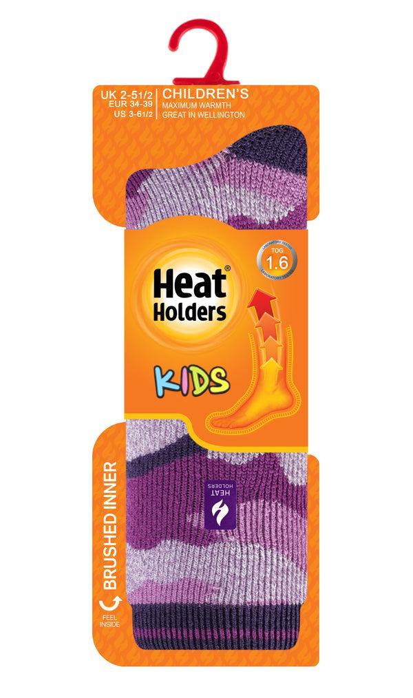 heat holders Kids' Angel LITE™ Camouflage Crew Socks Light Pink