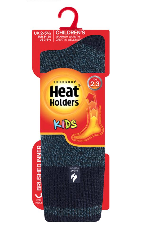 heat holders Kids' Benjamin ORIGINAL™ Block Twist Crew Socks Black/Charcoal