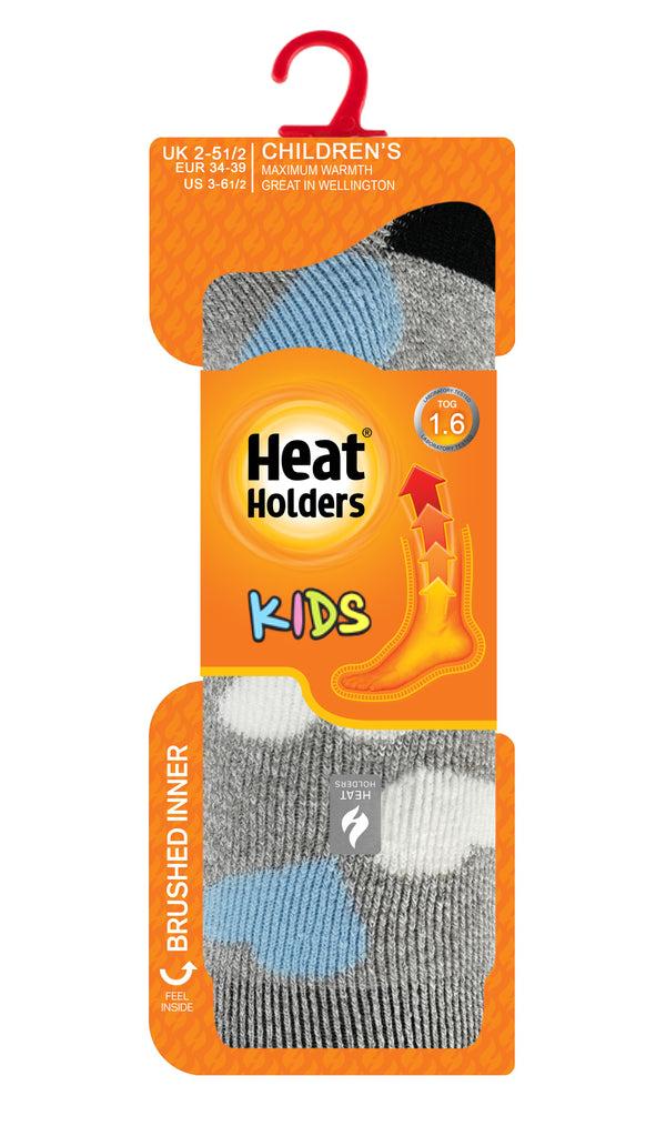 heat holders Kids' Harper LITE™ Hearts Crew Socks Navy/Aqua