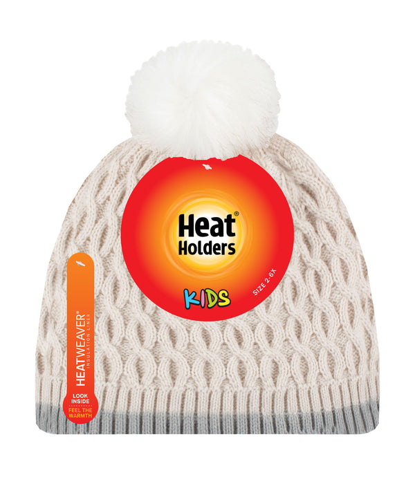 heat holders Kids' Ice Palace Hat With Pom Pom Cloud Grey