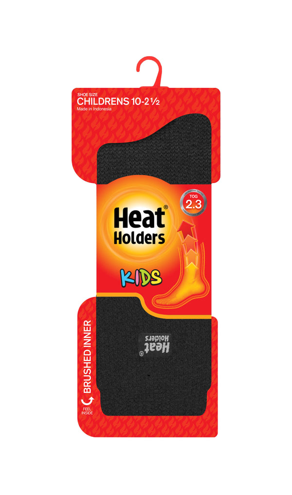 heat holders Kids' Jayden ORIGINAL™ Solid Crew Sock Black