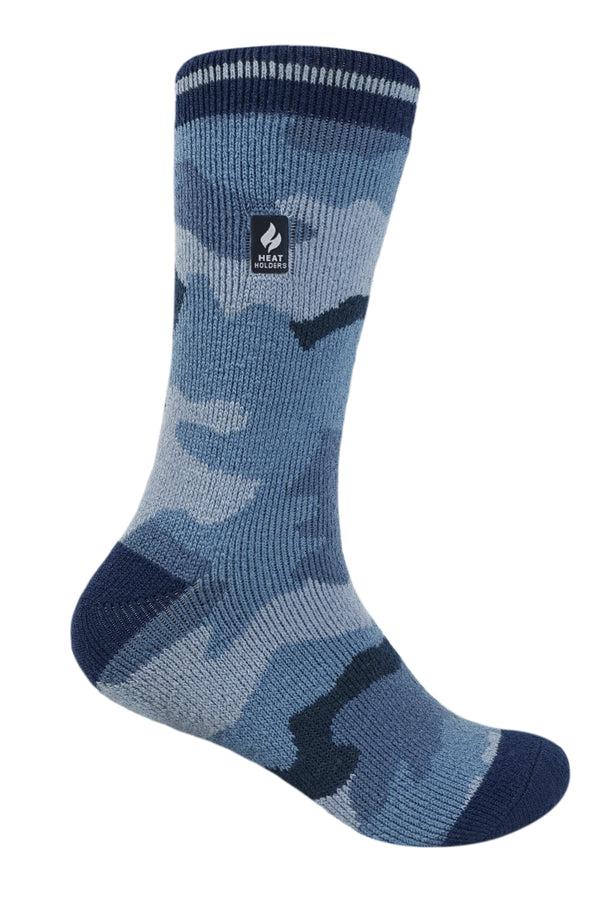 Heat Holders Kids' Logan LITE™ Camouflage Crew Socks Navy