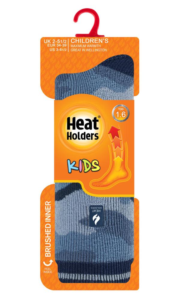 heat holders Kids' Logan LITE™ Camouflage Crew Socks Navy
