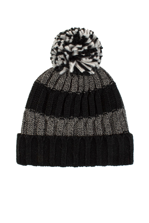 Heat Holders Kids' Transverse Hat Black/Charcoal/Black