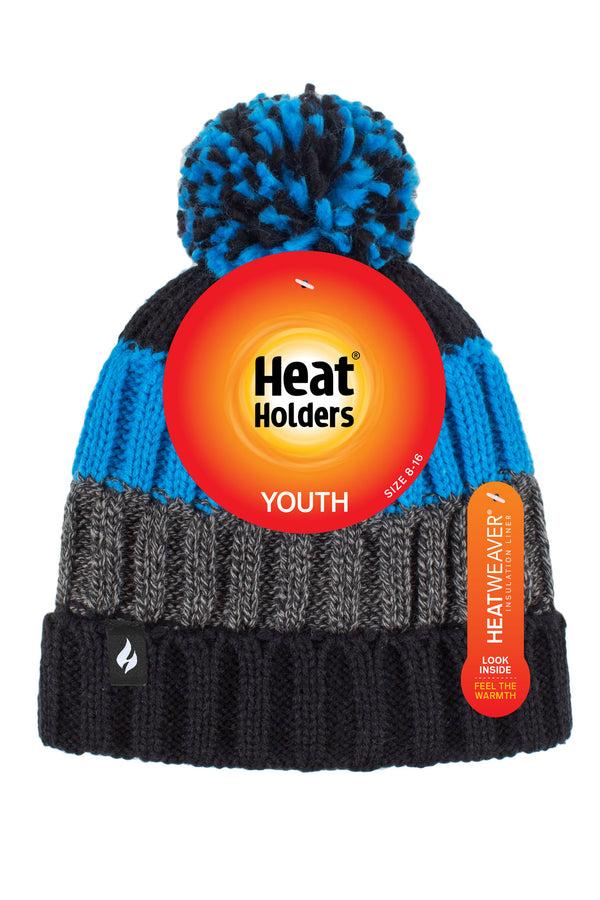 heat holders Kids' Transverse Hat Black/Charcoal/Black