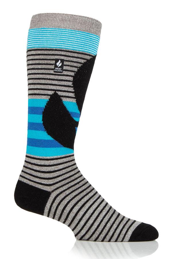 Heat Holders Men's Alpine ULTRA LITE™ Snowsports Long Socks Grey/Black/Green