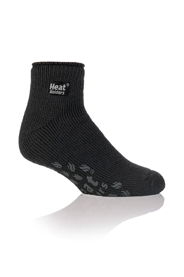 Heat Holders Men's Big/Tall Ankle Slipper Socks Black