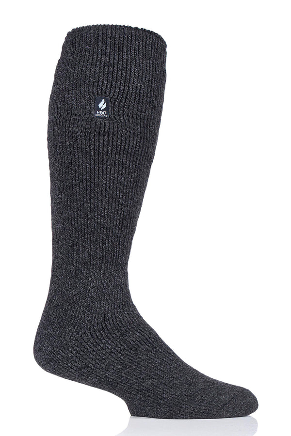 Heat Holders Men's Big/Tall Gabriel ORIGINAL™ Twist Long Socks Black/Charcoal