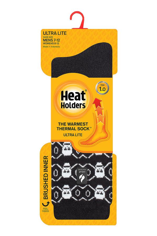 heat holders Men's Bones ULTRA LITE™ Solid Crew Socks Black/White Bones