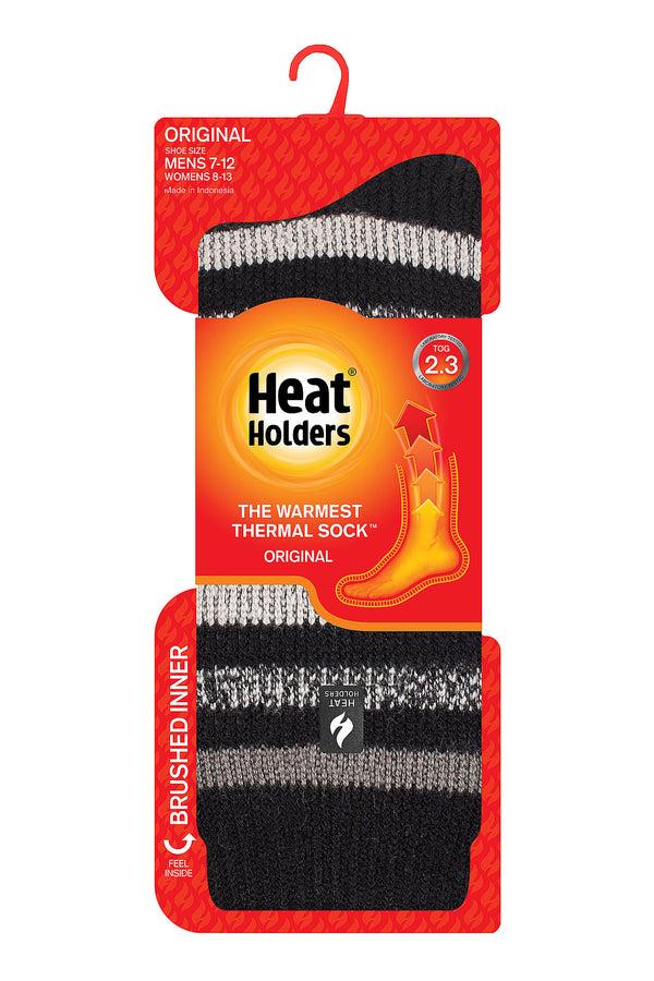heat holders Men's Brian ORIGINAL™ Striped Crew Socks Brown