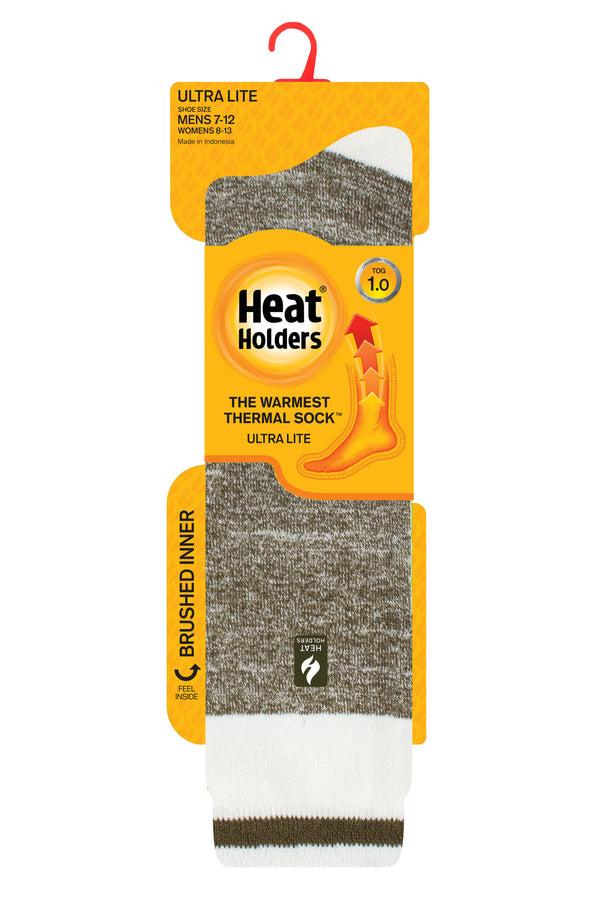 heat holders Men's Charlie ULTRA LITE™ Long Cream Block Twist Socks Charcoal