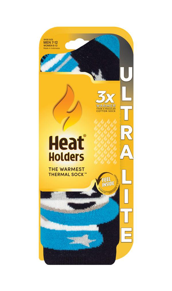 heat holders Men's Eddie Superstar ULTRA LITE® Snowman Crew Socks Navy/Blue