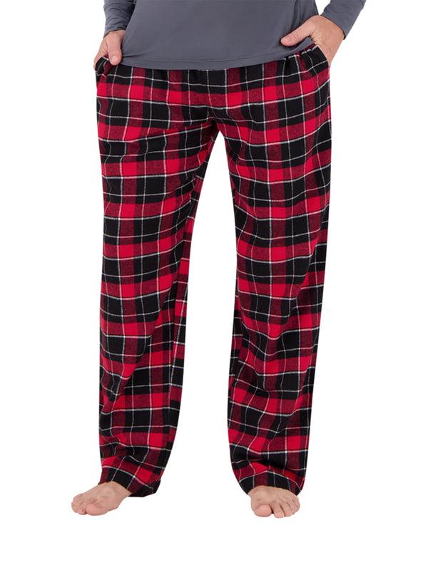 Heat Holders Men's Fleetwood Flannel Pajama Pants Red/Black