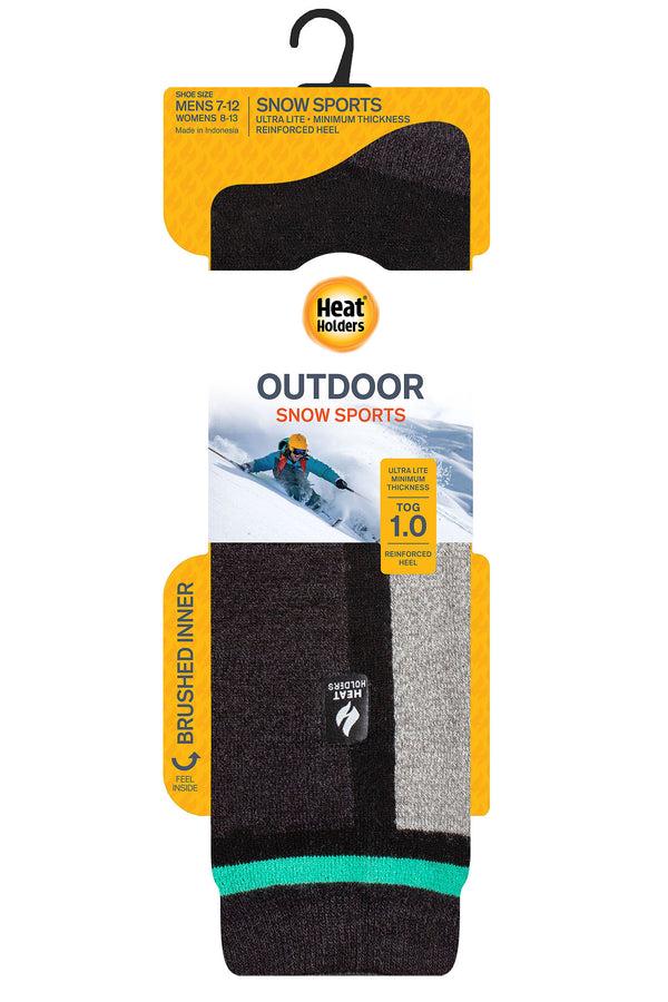 Heat Holders Men's Glacier ULTRA LITE™ Snowsports Long Socks Black/Blue