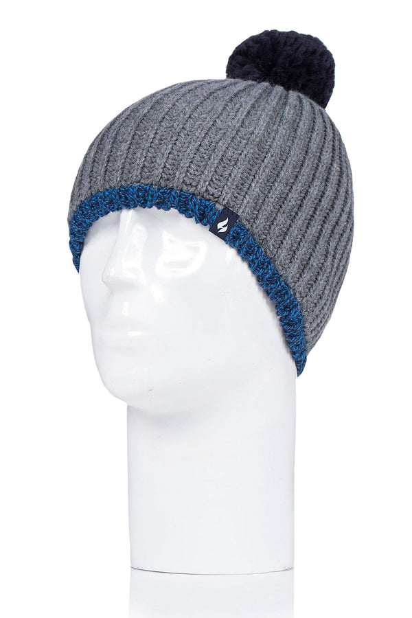 Heat Holders Men's Ian Snowsports Contrast Trim Hat Grey/Blue