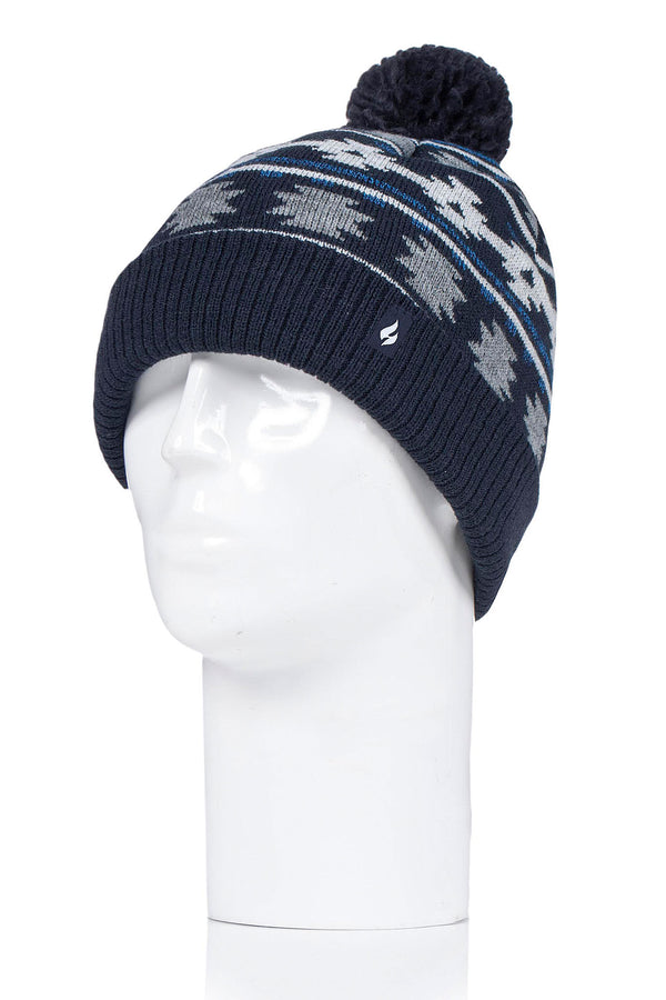 Heat Holders Men's Ian Snowsports Jacquard Hat Navy