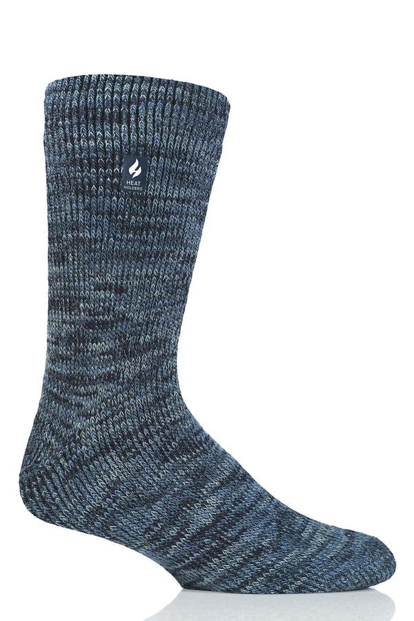 Heat Holders Men's Jacob ORIGINAL™ Four-Color Twist Crew Socks Denim