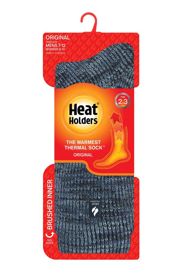 heat holders Men's Jacob ORIGINAL™ Four-Color Twist Crew Socks Denim
