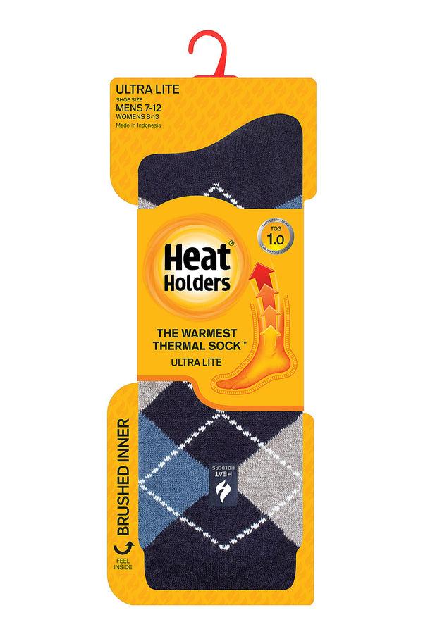 heat holders Men's Jake ULTRA LITE™ Argyle Crew Socks Black