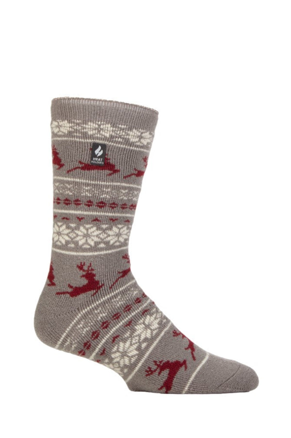 Heat Holders Men's Jasper LITE® Deer Crew Socks Grey