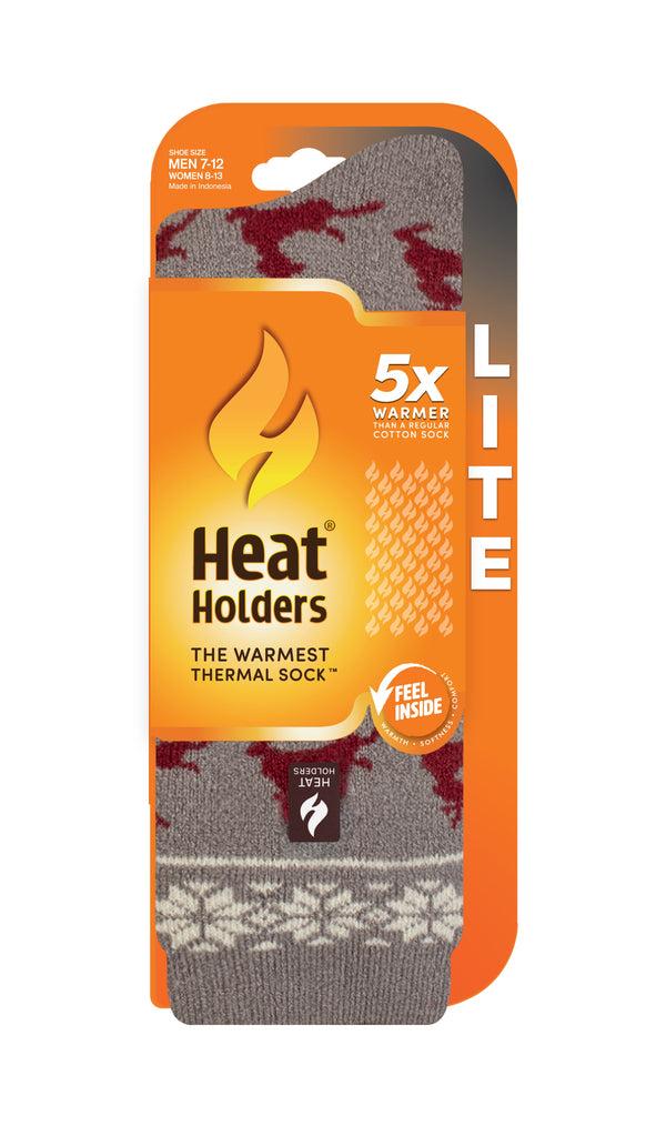 heat holders Men's Jasper LITE® Deer Crew Socks Grey