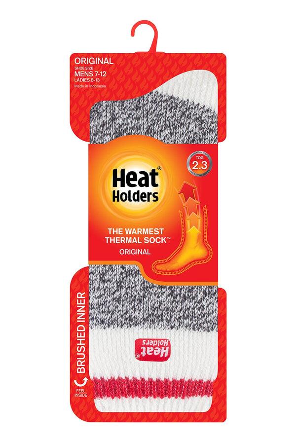heat holders Men's Jeffrey ORIGINAL™ Cream Block Twist Crew Socks Charcoal