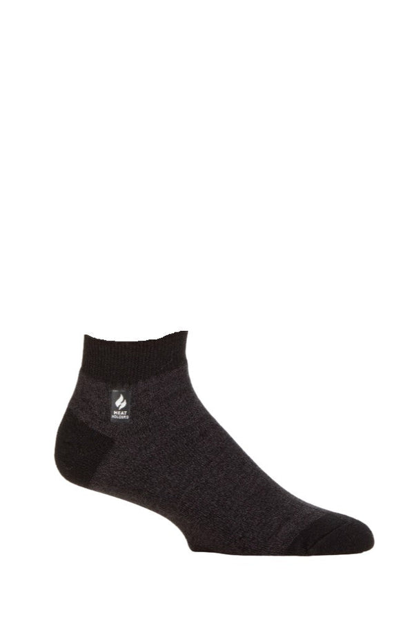 Heat Holders Men's Maddox ULTRA LITE® Ankle Socks Black/Charcoal