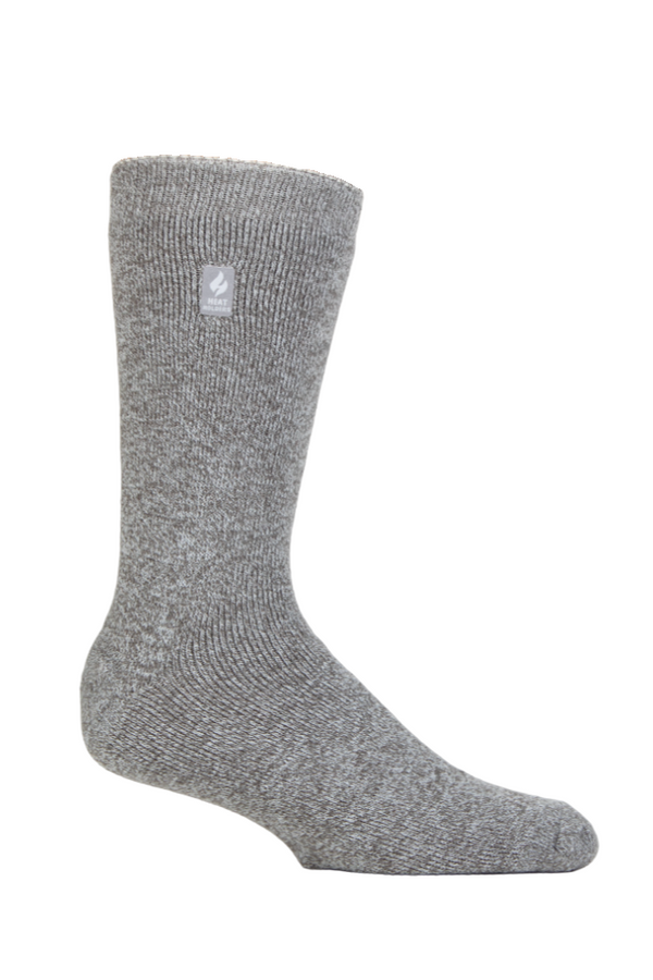 Heat Holders Men's Mavrick LITE™ Merino Twist Wool Crew Sock Grey