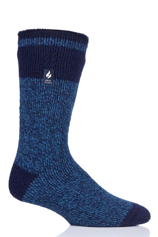 Heat Holders Men's Rook ORIGINAL™ Block Twist Crew Socks Navy/Denim
