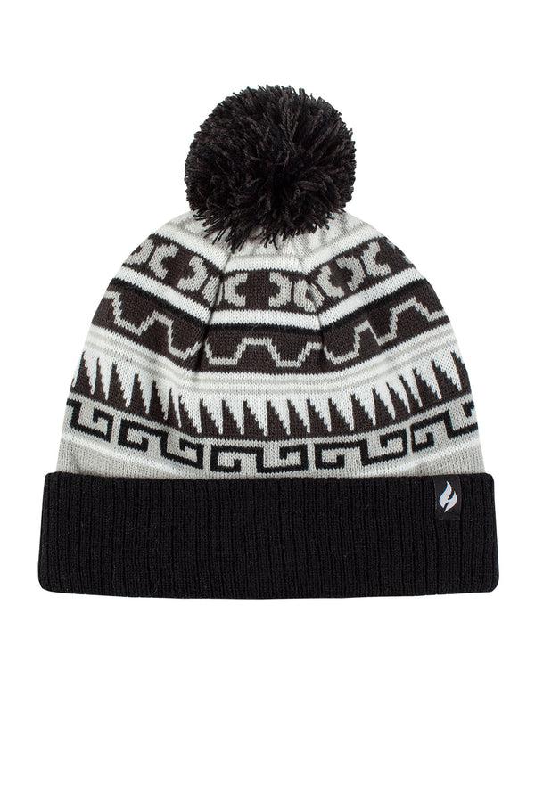 Heat Holders Men's Sawyer Snowsports Jacquard Hat Black/Charcoal