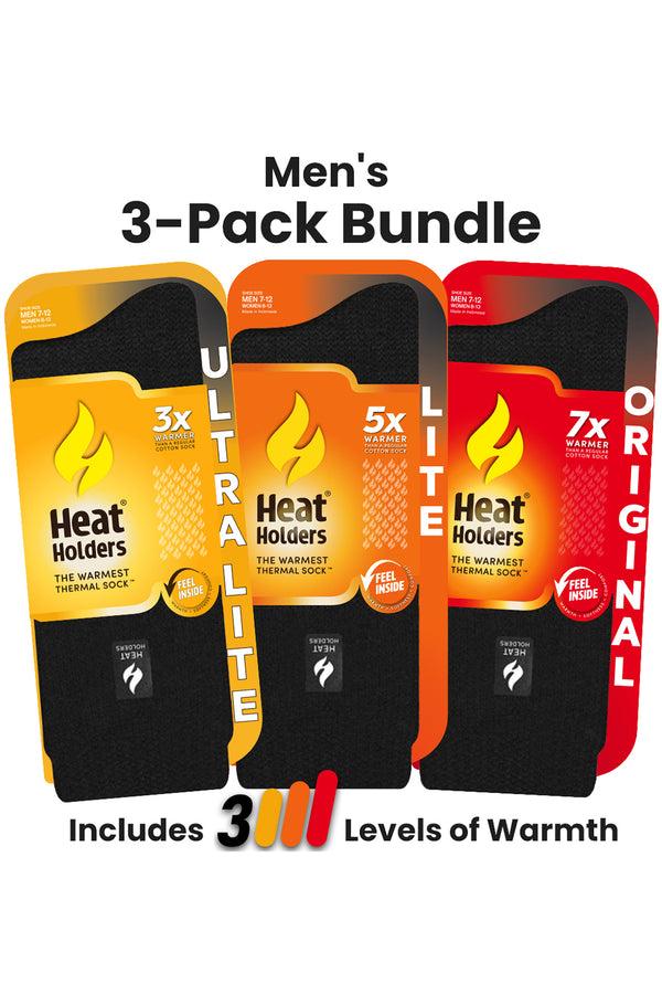 heat holders Men’s Sock Drawer® Black Socks 3-Pack Black