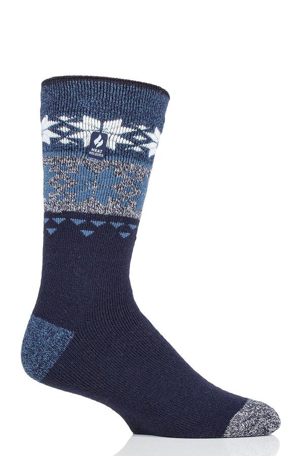 Heat Holders Men's Svenson LITE™ Fairisle Crew Socks Navy