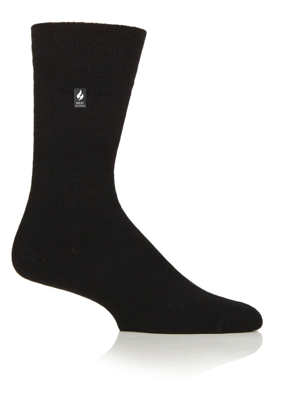 heat holders Men's Ultra Lite Jim Honeycomb Top Crew Sock Black