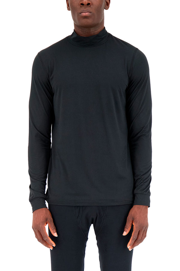 Heat Holders Men's ULTRA LITE™ Base Layer Mock Neck Top Black