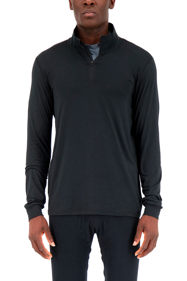 Heat Holders Men's ULTRA LITE™ Base Layer Zip Top Black