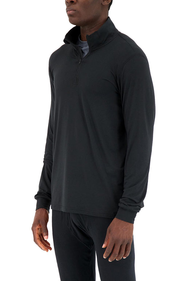 heat holders Men's ULTRA LITE™ Base Layer Zip Top Black