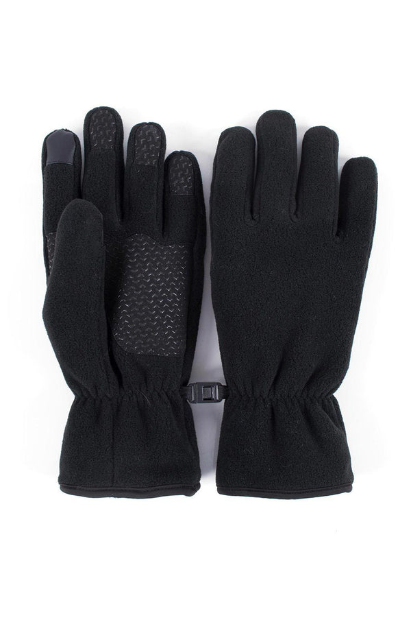 Heat Holders Men's Waterton Classic Fleece Touch Screen Gloves Black