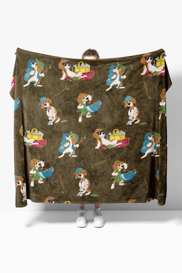 Heat Holders Nature Pup Oversized Throw/Blanket Brown