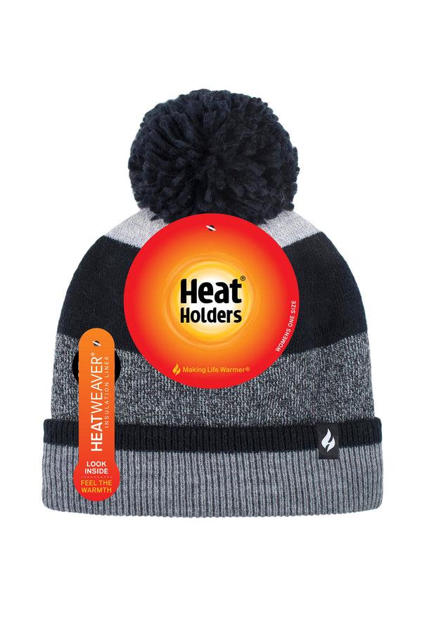 heat holders Women's Alps Flat Knit Snowsports Hat Black/Grey