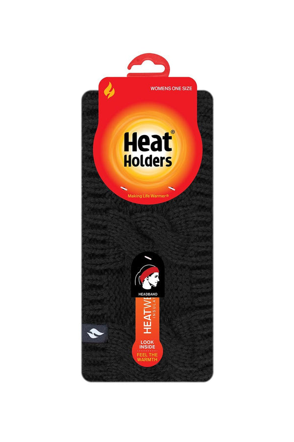 heat holders Women's Alta Cable Knit Headband Purple