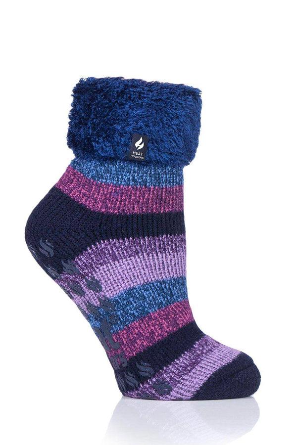 Heat Holders Women's Annabelle Stripe Lounge Socks Navy