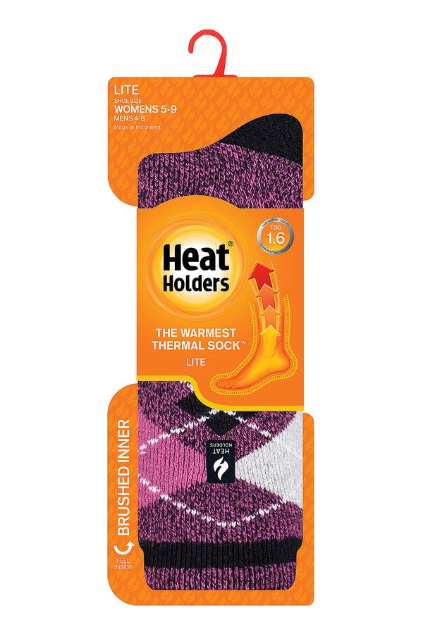 heat holders Women's Argyle LITE™ Socks Grey/Light Pink