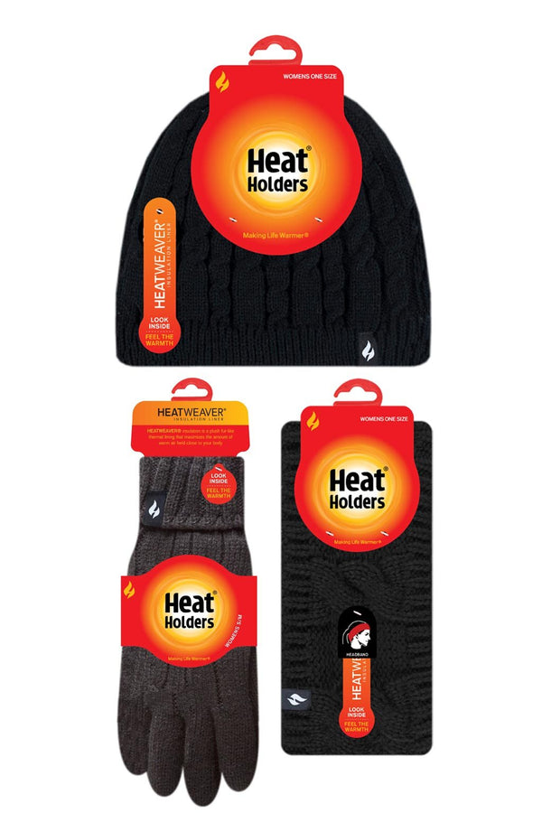 heat holders Women's Black Accessories Bundle Black
