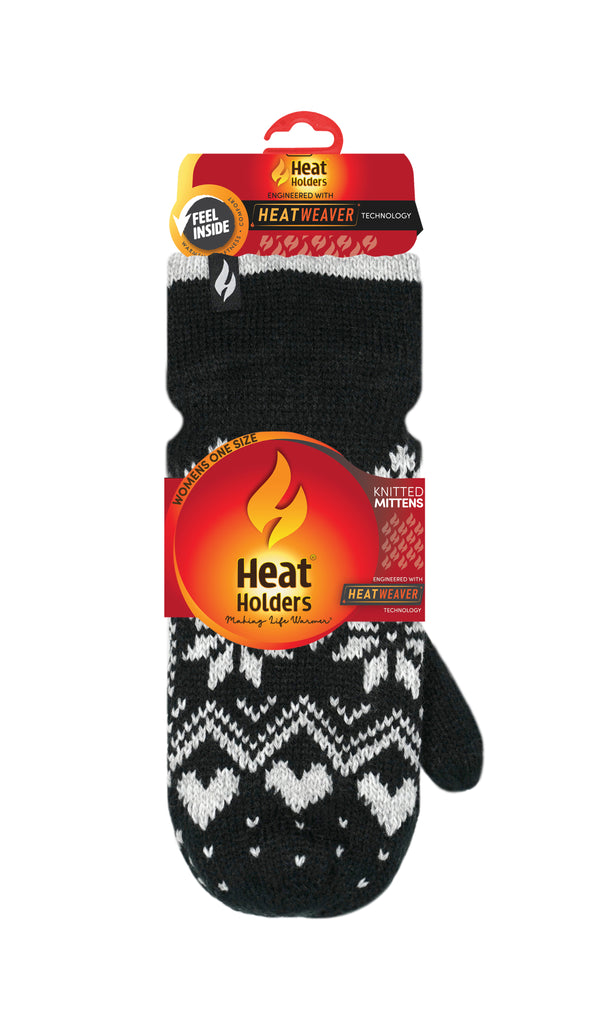 heat holders Women's Brussels Geometric Mittens Navy