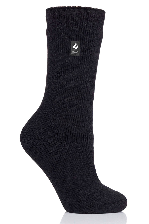 Heat Holders Women's Camellia ORIGINAL™ Big/Tall Crew Socks Black