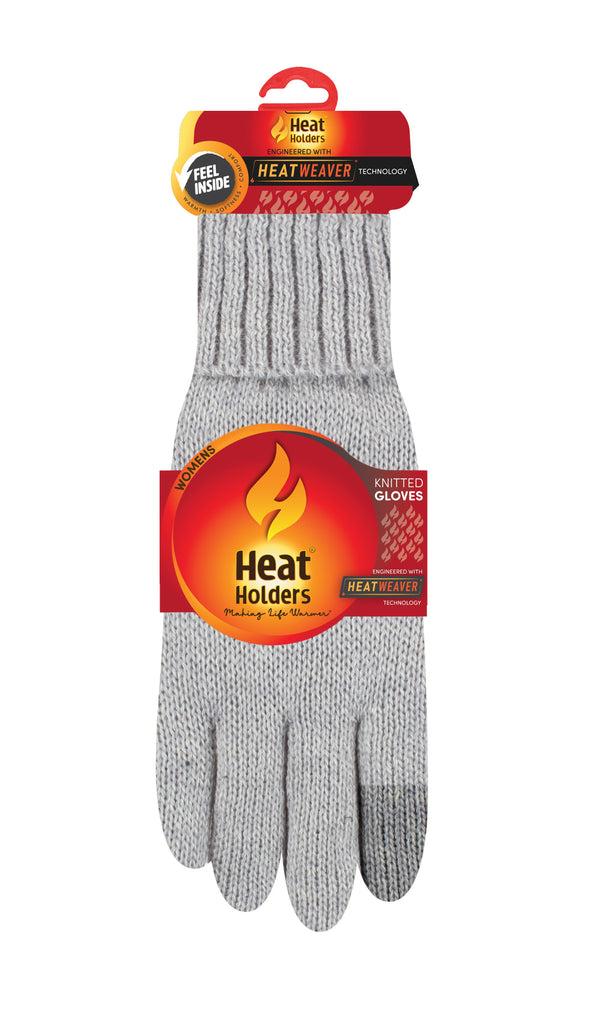 heat holders Women's Cathy Flat Knit Glove with Touch Screen Black