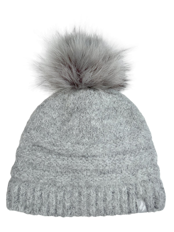 Heat Holders Women's Dakota Outdoor Pompom Hat Light Grey